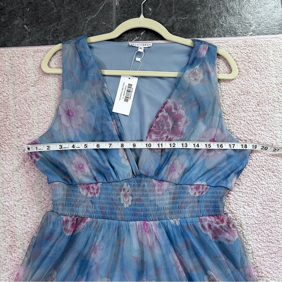 NWT Baltic Born Kamila Tulle Blue Pink Floral Maxi Dress Size XL Formal Dress - Picture 7 of 15